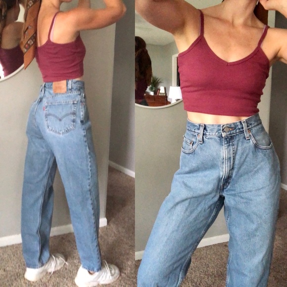 levi high waisted baggy jeans